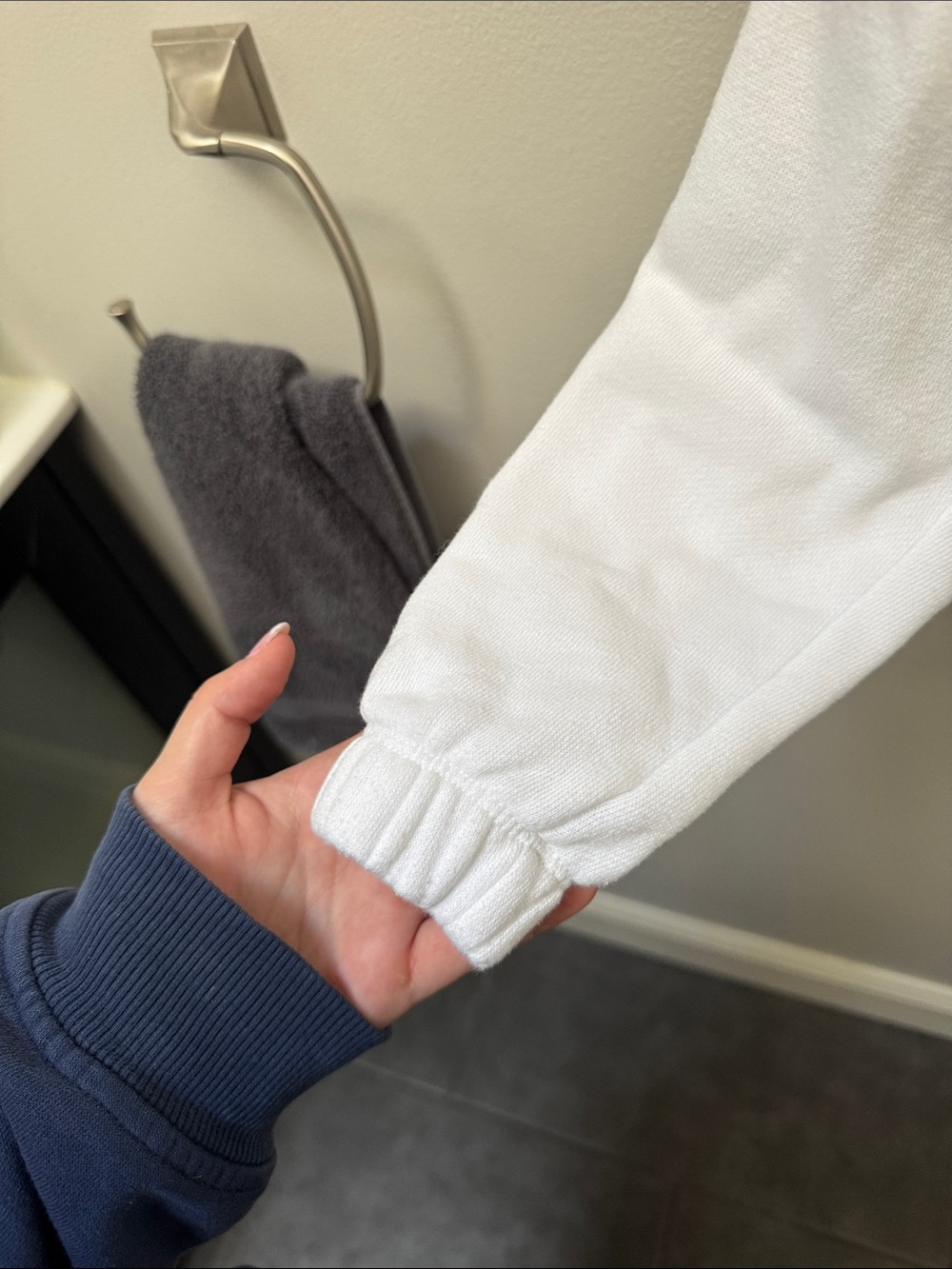 aerie White Cropped Collared Pullover - Picture 3 of 4